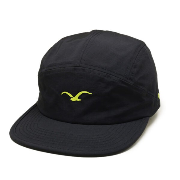 Nylon Black 5 Panel Cap