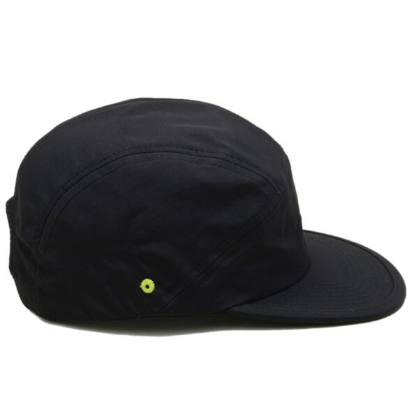 Nylon Black 5 Panel Cap