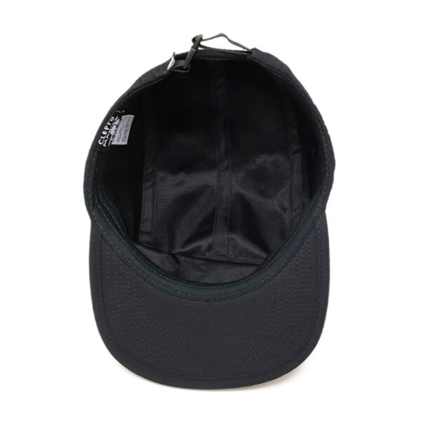 Nylon Black 5 Panel Cap