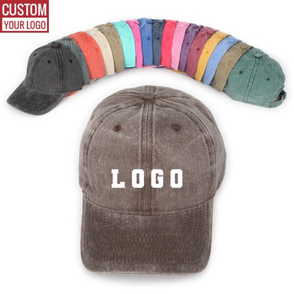 Custom Embroidery Logo Cotton 6 Panel Dad Cap - Image 4