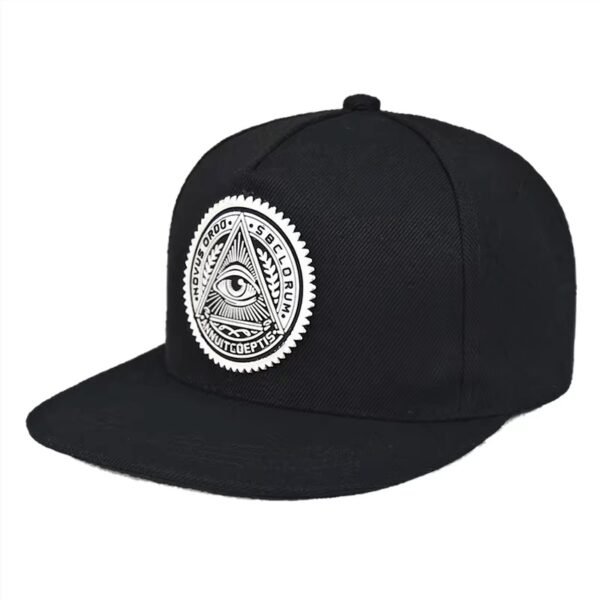 100% Cotton Custom Logo 5 Panel Snapback Hats - Image 2