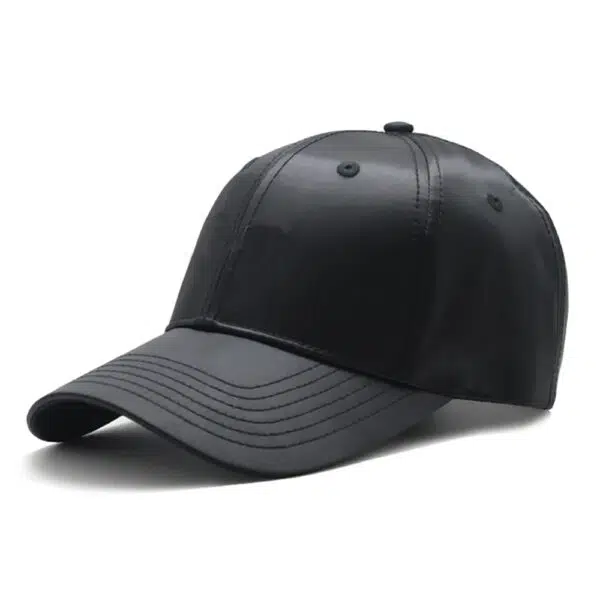 Customized Men's Satin Fabric Fitted Baseball Caps With Embroidery Logo - Image 5