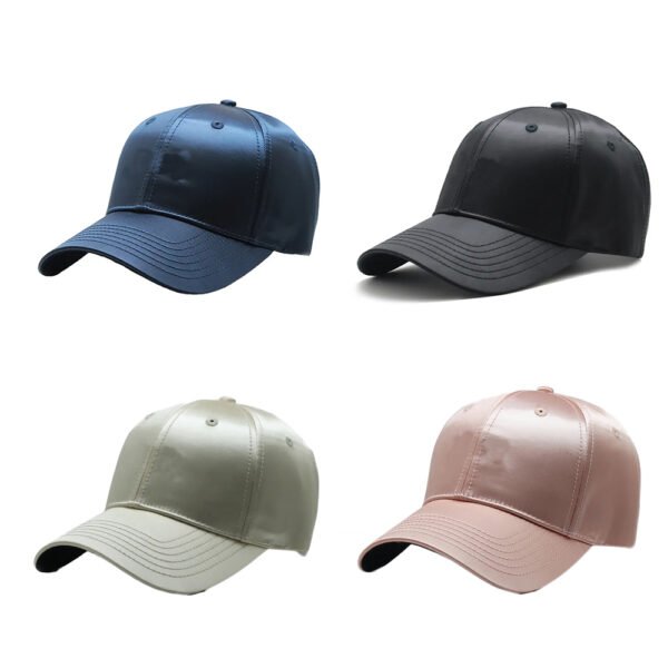 Customized Men's Satin Fabric Fitted Baseball Caps With Embroidery Logo