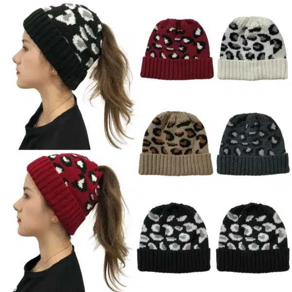 Customized Jacquard Logo Knitted Earflap Beanie Hat - Image 3