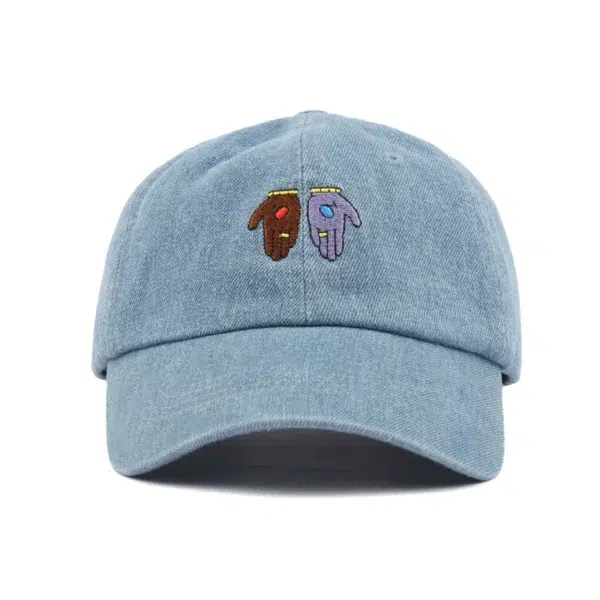 Custom Embroidery Logo Vintage Denim Jean Dad Hats