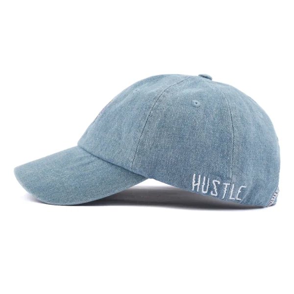 Custom Embroidery Logo Vintage Denim Jean Dad Hats - Image 2