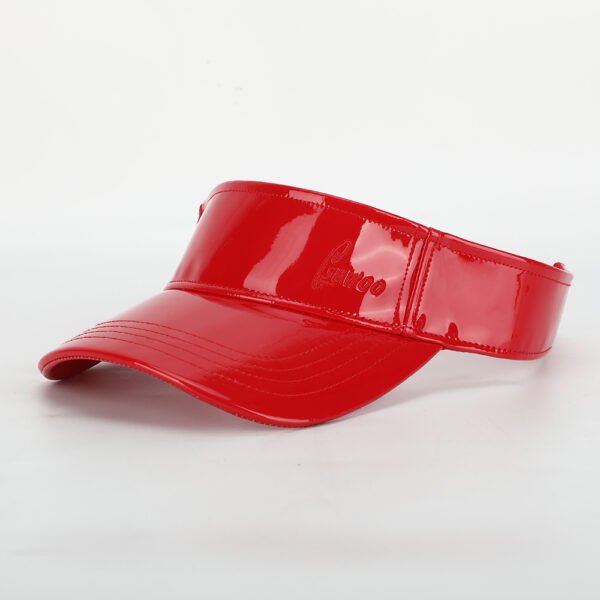 Custom Embroidery Logo Leather Sun Visor Hat - Image 5