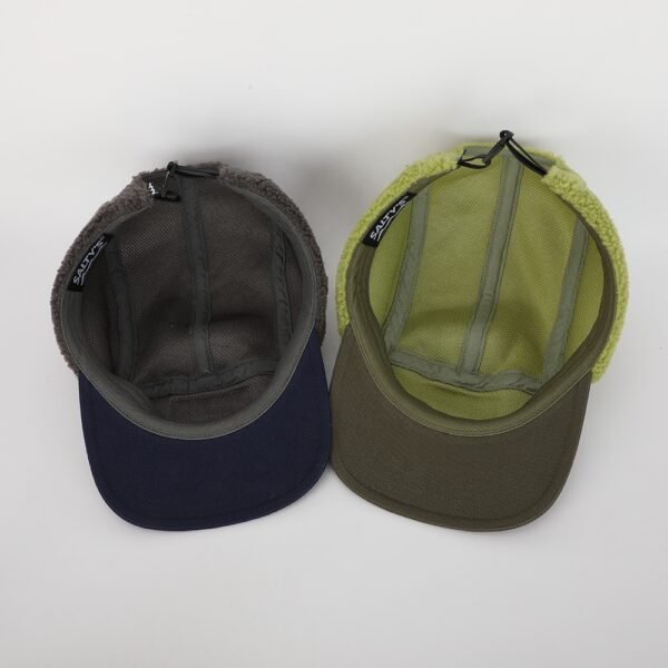 Custom Embroidery Patch Fleece  5 Panel Lightweight Camping Cap - Image 2