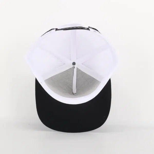 Custom 5-Panel Cotton Flat Embroidery Stripes Designed Trucker Hat - Image 6