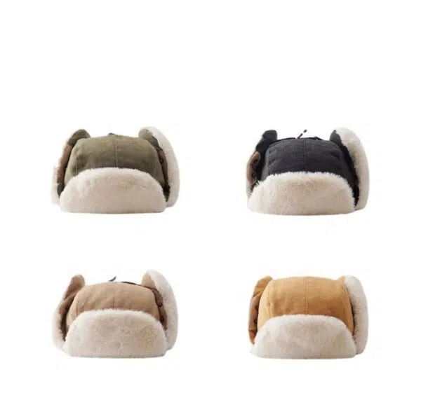 Women Twill Trapper Hat with Soft Fur Lining For Cold Weather - Image 6