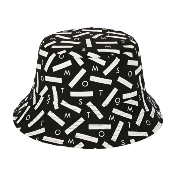 Custom Cotton Printing Embroidery Logo Reversible Sun Bucket Hat - Image 5