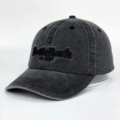 3d Large Letter Embroidered Plain Denim Baseball Cap