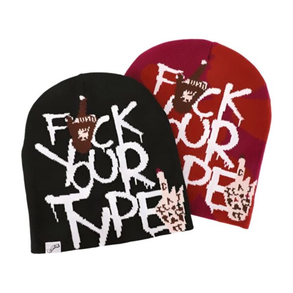 Custom Woven Label Acrylic Plain  Dyed Embroidery Winter Ski Beanie - Image 6