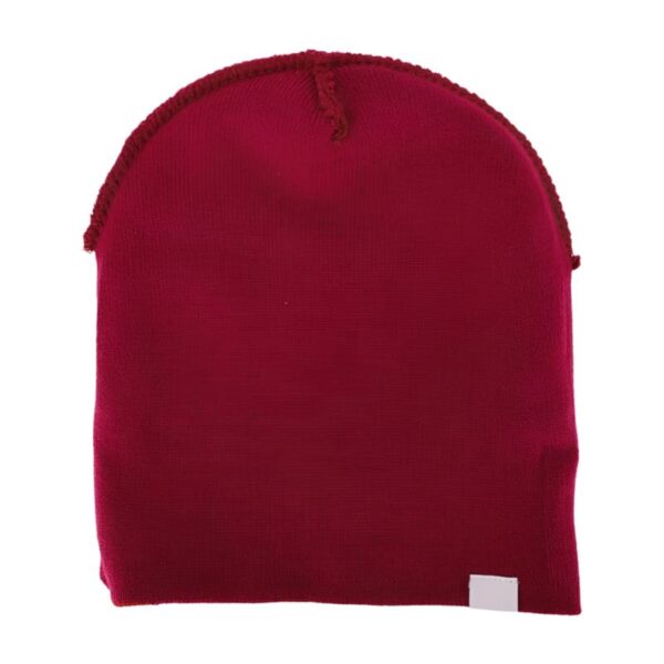 Custom Woven Label Acrylic Plain  Dyed Embroidery Winter Ski Beanie - Image 4