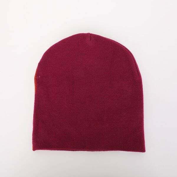 Unisex Custom Woven Label Acrylic Knitted Beanie with Embroidery – Winter Ski Cap - Image 3