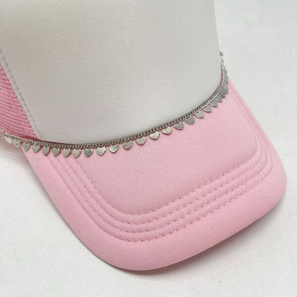 Diamond Rhinestone & Pearl Chain for 5-Panel Trucker Hat for Women - Image 4