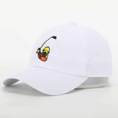 Custom Embroidered 6-Panel Quick-Dry Baseball Cap – White Golf Dad Hat