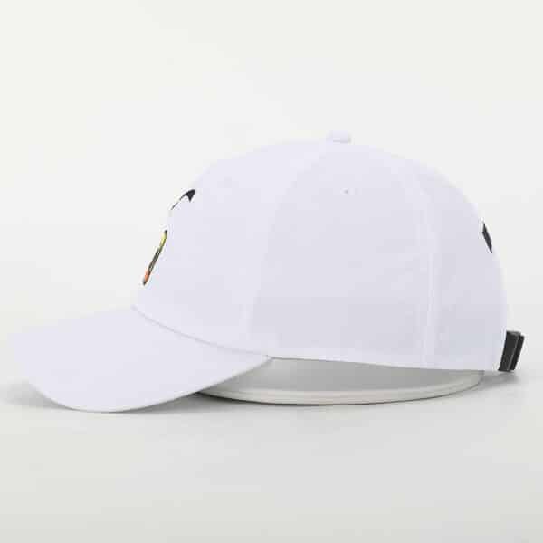 Custom Embroidered 6-Panel Quick-Dry Baseball Cap – White Golf Dad Hat - Image 3
