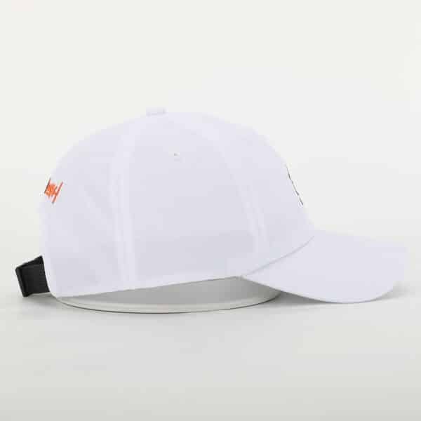 Custom Embroidered 6-Panel Quick-Dry Baseball Cap – White Golf Dad Hat - Image 4