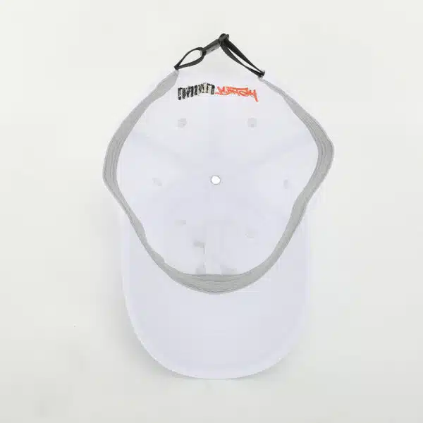 Custom Embroidered 6-Panel Quick-Dry Baseball Cap – White Golf Dad Hat - Image 6